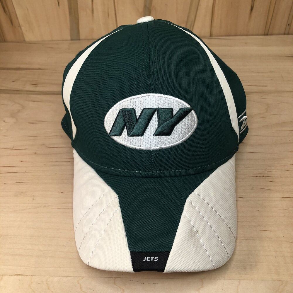 New York Jets Hat Cap NFL Reebok On Field AFC East Fitted Stretch Hat Cap M/L